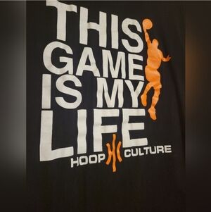Hoop Culture t shirt This game is my life basketball small black